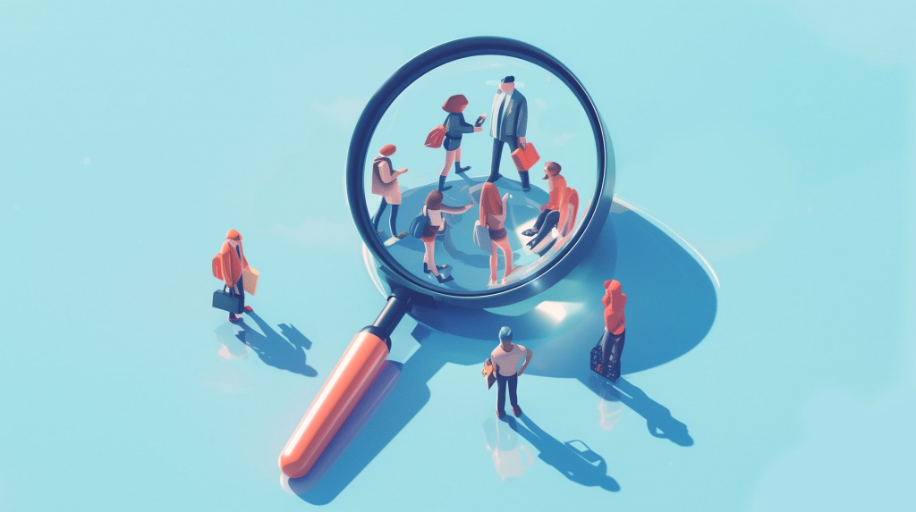 3D фигурки людей под лупой 3D фигурки людей под лупой